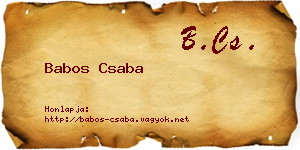 Babos Csaba névjegykártya